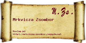 Mrkvicza Zsombor névjegykártya